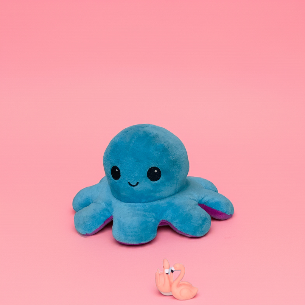 Reversible Octopus Plush – Double-Sided Mood Toy | Cute Flip Design for Kids & Adults