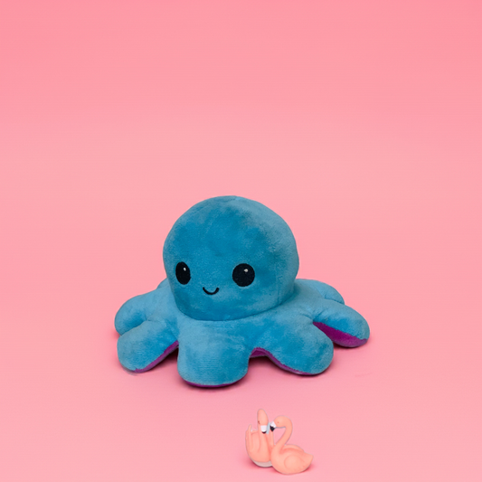 Reversible Octopus Plush – Double-Sided Mood Toy | Cute Flip Design for Kids & Adults