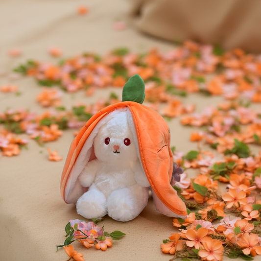 Orange Carrot Bunny – Soft & Cuddly Plush Rabbit with Cute Carrot